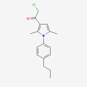 molecular formula C17H20ClNO B13147675 2-chloro-1-[2,5-dimethyl-1-(4-propylphenyl)-1H-pyrrol-3-yl]ethanone 