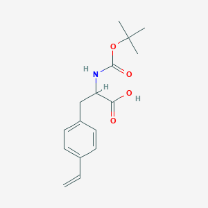 molecular formula C16H21NO4 B13147692 2-((tert-Butoxycarbonyl)amino)-3-(4-vinylphenyl)propanoic acid 