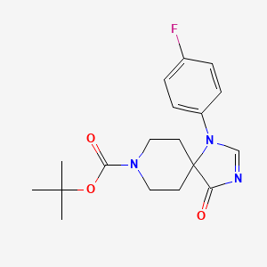 tert-Butyl 1-(4-fluorophenyl)-4-oxo-1,3,8-triazaspiro[4.5]dec-2-ene-8-carboxylate