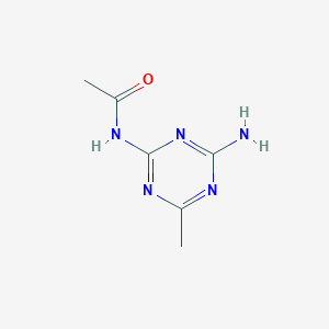 molecular formula C6H9N5O B13147704 N-(4-amino-6-methyl-1,3,5-triazin-2-yl)acetamide CAS No. 30355-53-4