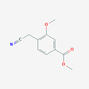 molecular formula C11H11NO3 B13147708 Methyl 4-(cyanomethyl)-3-methoxybenzoate 