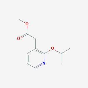 molecular formula C11H15NO3 B13147709 Methyl2-(2-isopropoxypyridin-3-yl)acetate 