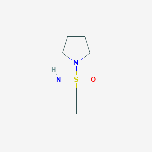 molecular formula C8H16N2OS B13147714 1-(2-Methylpropan-2-ylsulfonimidoyl)-2,5-dihydro-1H-pyrrole 