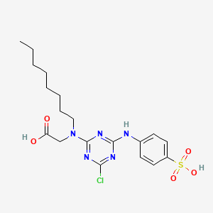 N-[4-Chloro-6-(4-sulfoanilino)-1,3,5-triazin-2-yl]-N-octylglycine