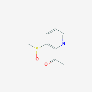 molecular formula C8H9NO2S B13147845 1-(3-(Methylsulfinyl)pyridin-2-yl)ethanone 