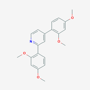 molecular formula C21H21NO4 B13147867 2,4-Bis(2,4-dimethoxyphenyl)pyridine 