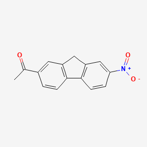 molecular formula C15H11NO3 B13147882 1-(7-Nitro-9h-fluoren-2-yl)ethanone CAS No. 34172-49-1