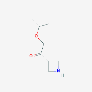 molecular formula C8H15NO2 B13147889 1-(Azetidin-3-yl)-2-(propan-2-yloxy)ethan-1-one 