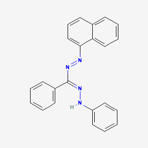 molecular formula C23H18N4 B13147897 (E,E)-5-(Naphthalen-1-yl)-1,3-diphenylformazan 