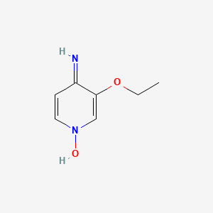 molecular formula C7H10N2O2 B13147913 4-Amino-3-ethoxypyridine1-oxide 