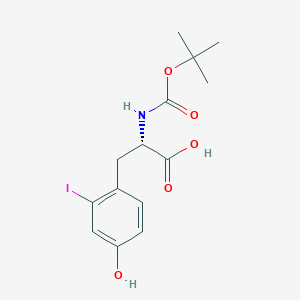 molecular formula C14H18INO5 B13147928 Boc-L-2-Iodotyrosine (Boc-L-Tyr(2-I)-OH) 