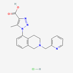 5-methyl-1-[2-(pyridin-2-ylmethyl)-1,2,3,4-tetrahydroisoquinolin-5-yl]-1H-1,2,3-triazole-4-carboxylic acid hydrochloride