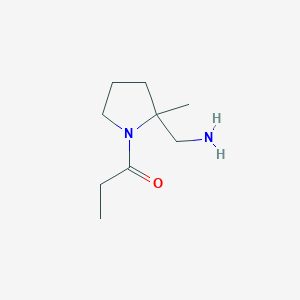 1-[2-(Aminomethyl)-2-methylpyrrolidin-1-yl]propan-1-one