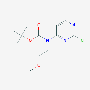 B13148055 Tert-butyl (2-chloropyrimidin-4-yl)(2-methoxyethyl)carbamate CAS No. 1314395-98-6