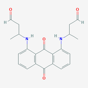 molecular formula C22H22N2O4 B13148080 3,3'-((9,10-Dioxo-9,10-dihydroanthracene-1,8-diyl)bis(azanediyl))dibutanal CAS No. 89734-97-4