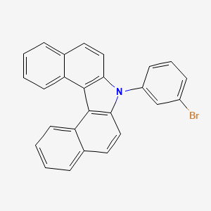 molecular formula C26H16BrN B13148081 7-(3-Bromophenyl)-7H-dibenzo[c,g]carbazole 