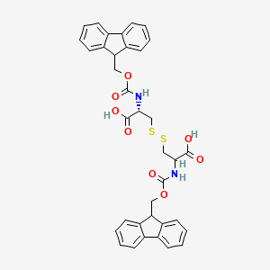 molecular formula C36H32N2O8S2 B13148103 Fmoc-D-Cystine 