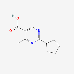 2-Cyclopentyl-4-methylpyrimidine-5-carboxylic acid