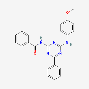 N-[4-(4-Methoxyanilino)-6-phenyl-1,3,5-triazin-2-yl]benzamide