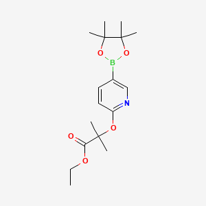 Ethyl 2-methyl-2-((5-(4,4,5,5-tetramethyl-1,3,2-dioxaborolan-2-yl)pyridin-2-yl)oxy)propanoate