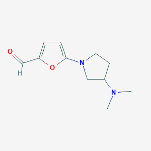 5-[3-(Dimethylamino)pyrrolidin-1-yl]furan-2-carbaldehyde