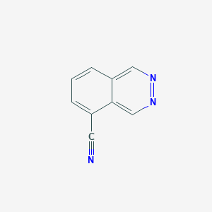 molecular formula C9H5N3 B13148220 Phthalazine-5-carbonitrile 