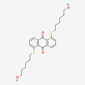 molecular formula C26H32O4S2 B13148225 9,10-Anthracenedione, 1,5-bis[(6-hydroxyhexyl)thio]- CAS No. 506443-24-9