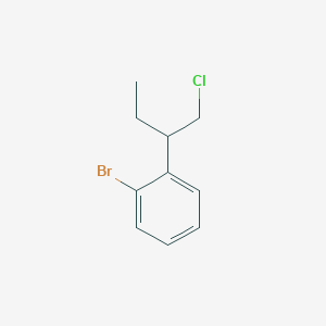 molecular formula C10H12BrCl B13148237 1-Bromo-2-(1-chlorobutan-2-yl)benzene 