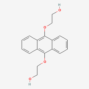 molecular formula C18H18O4 B13148266 2,2'-(Anthracene-9,10-diylbis(oxy))diethanol CAS No. 874674-31-4