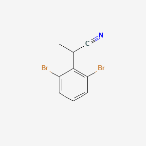 molecular formula C9H7Br2N B13148329 2-(2,6-Dibromophenyl)propanenitrile 