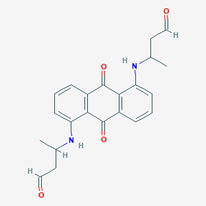 molecular formula C22H22N2O4 B13148349 3,3'-((9,10-Dioxo-9,10-dihydroanthracene-1,5-diyl)bis(azanediyl))dibutanal CAS No. 89734-96-3