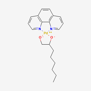 molecular formula C20H24N2O2Pd B13148356 (1,10-Phenanthroline)(1,2-octanediolato)Pd(II) 