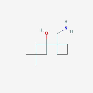 1-[1-(Aminomethyl)cyclobutyl]-3,3-dimethylcyclobutan-1-ol