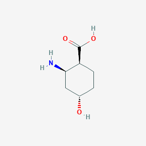 molecular formula C7H13NO3 B13148359 (1S,2R,4S)-2-Amino-4-hydroxycyclohexane-1-carboxylic acid CAS No. 298204-37-2