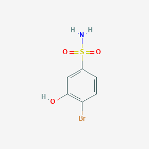 molecular formula C6H6BrNO3S B13148429 4-Bromo-3-hydroxybenzenesulfonamide 