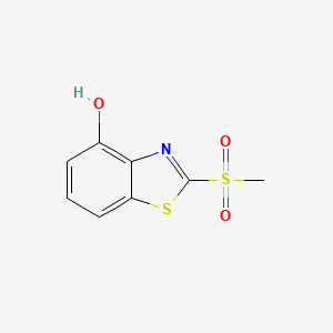 molecular formula C8H7NO3S2 B13148447 2-(Methylsulfonyl)benzo[d]thiazol-4-ol 