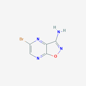 molecular formula C5H3BrN4O B13148455 5-Bromoisoxazolo[4,5-b]pyrazin-3-amine 