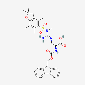 molecular formula C33H38N4O7S B13148473 Fmoc-Alg(Me,Pbf)-OH 