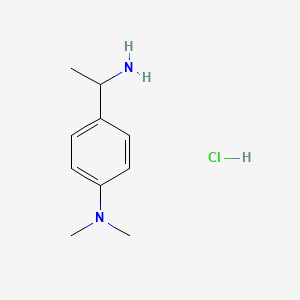 molecular formula C10H17ClN2 B13148504 4-(1-Aminoethyl)-N,N-dimethylaniline hcl 