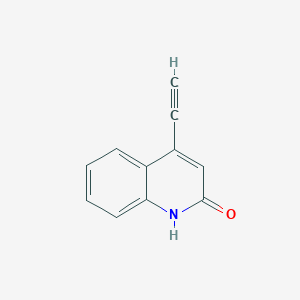 molecular formula C11H7NO B13148514 4-Ethynylquinolin-2(1H)-one 