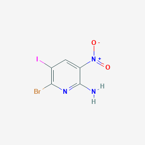 6-Bromo-5-iodo-3-nitropyridin-2-amine