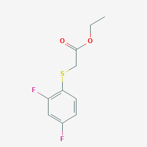 molecular formula C10H10F2O2S B13148552 Ethyl 2-((2,4-difluorophenyl)thio)acetate 