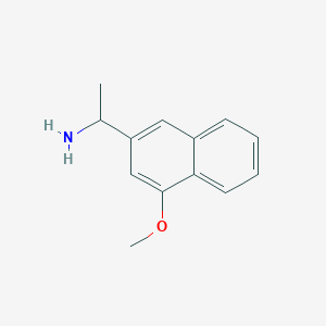 molecular formula C13H15NO B13148553 1-(4-Methoxynaphthalen-2-yl)ethan-1-amine 