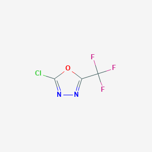 molecular formula C3ClF3N2O B13148572 2-Chloro-5-(trifluoromethyl)-1,3,4-oxadiazole 