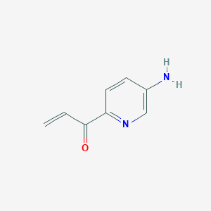 molecular formula C8H8N2O B13148576 1-(5-Aminopyridin-2-yl)prop-2-en-1-one 