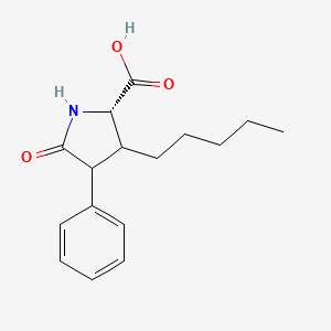 molecular formula C16H21NO3 B13148626 (2S)-5-oxo-3-pentyl-4-phenylpyrrolidine-2-carboxylic acid 