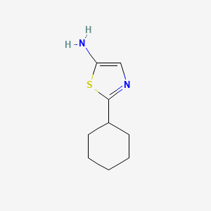 molecular formula C9H14N2S B13148632 2-Cyclohexylthiazol-5-amine 