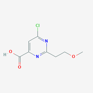 6-Chloro-2-(2-methoxyethyl)pyrimidine-4-carboxylic acid