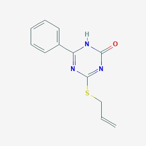 molecular formula C12H11N3OS B13148651 6-Phenyl-4-[(prop-2-en-1-yl)sulfanyl]-1,3,5-triazin-2(1H)-one CAS No. 652154-75-1