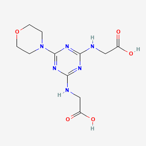 molecular formula C11H16N6O5 B13148755 Glycine, N,N'-[6-(4-morpholinyl)-1,3,5-triazine-2,4-diyl]bis- CAS No. 63739-03-7